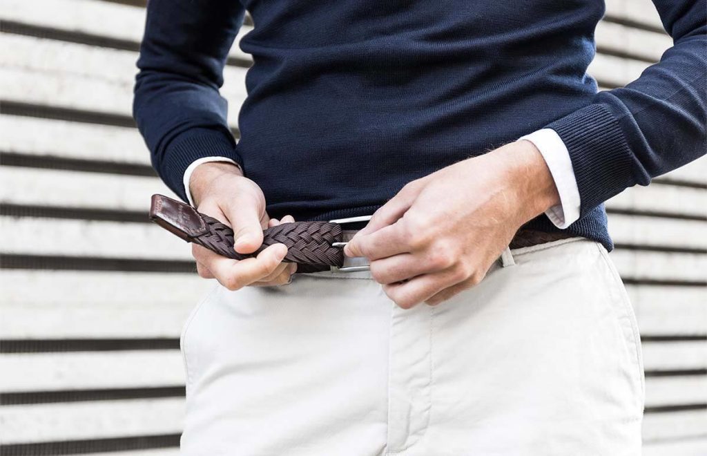 Highbuckle riem zonder gaatjes met modern kliksysteem voor perfecte pasvorm en stijlvolle look